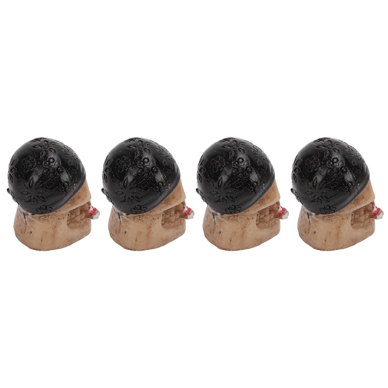 4PCS/Set Tire Valve Cap Skull Shape with Rubber Ring for