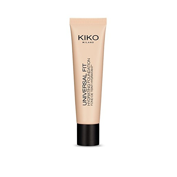 KIKO Universal Fit Hydrating Foundation No. 30 Warm Rose Containing 30 ml of Makeup with Extra Moisture and Medium Nuancierbare Coverage Foundation