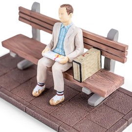 AIDLNS Forrest Gump Figurine, Film Characters Sculpted Hand-Painted Figure Inspiring Life Christmas Anniversary Collectible Figurines Gift for Husband Boyfriend Friend Birthday