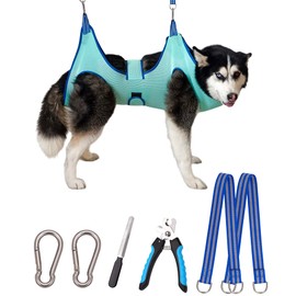 Kkiimatt Extra Large Pet Grooming Hammock, Hanging Harness for Nail Clipping, Trimming Cutting Sling Holder, XXL Dog Claw Care Helper