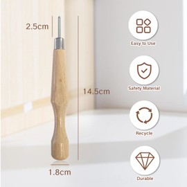 NIIIYTYB V Tool Wood Carving Chisel Micro Chisel Tools 0.06 Inch (1.5mm) Triangular Chisel for Linocut Woodworking Precision Carving Tool for Fine Details