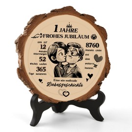 YAOZUP Anniversary Gift, 1st Wedding Anniversary Gift, 1st Wedding Anniversary Gifts, Wooden Plaque Gifts, 1st Wedding Anniversary Decoration Happy 1st Anniversary Gift for Wife Man Couples