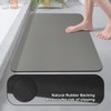 Bath Mat Super Absorbent Bathroom Mat, Rubber Non-Slip Ultra Thin