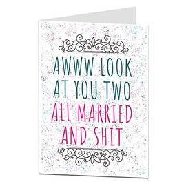 Funny Wedding Card Congratulations Just Married New Mr & Mrs Perfect for Friends
