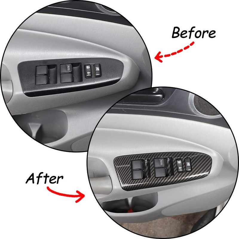ABS Car Look Interior Door armrest Window Switch Panel Cover