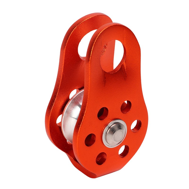 Rock Climbing Pulley Fixed Sideplate Single Sheave Pulley Orange Lift