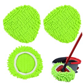 Spin Mop Heads Replacements for Ocedar Easywring 1 Tank System 3 Pack Chenille Mop Pad Spin Mop Refill for O Cedar Mop Head Replacement Green