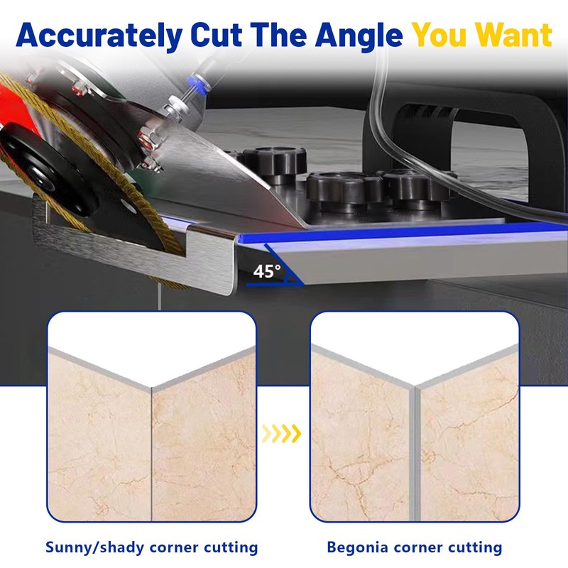 Roucerlin Stainless Steel Angle Grinder Stand for Tile 45° Chamfer