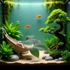 Green Betta Fish Leaf Pad,Plastic Plant Betta Hammock Leaf Bed,Simulating
