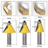 Bevel Cutter Set 1/2" Shank Bevel Woodworking Corner Round Cutter