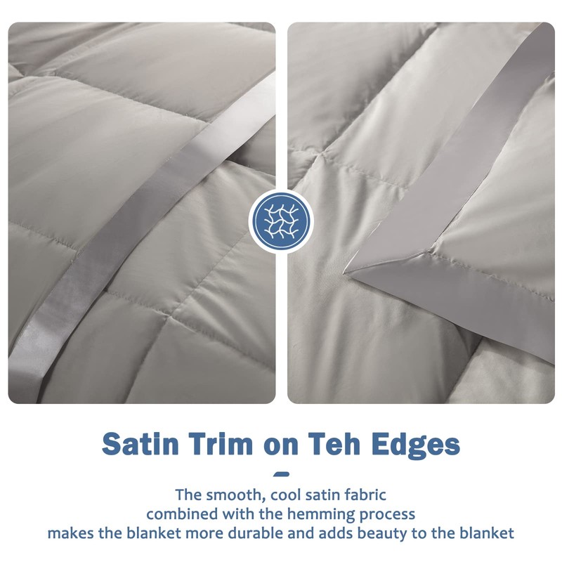 Dafinner Feather Down Fibers Blanket California King Size, Extra Lightweight