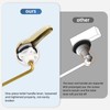 iFealClear Polished Gold Metal Universal Toilet Handle Replacement Kit, Front