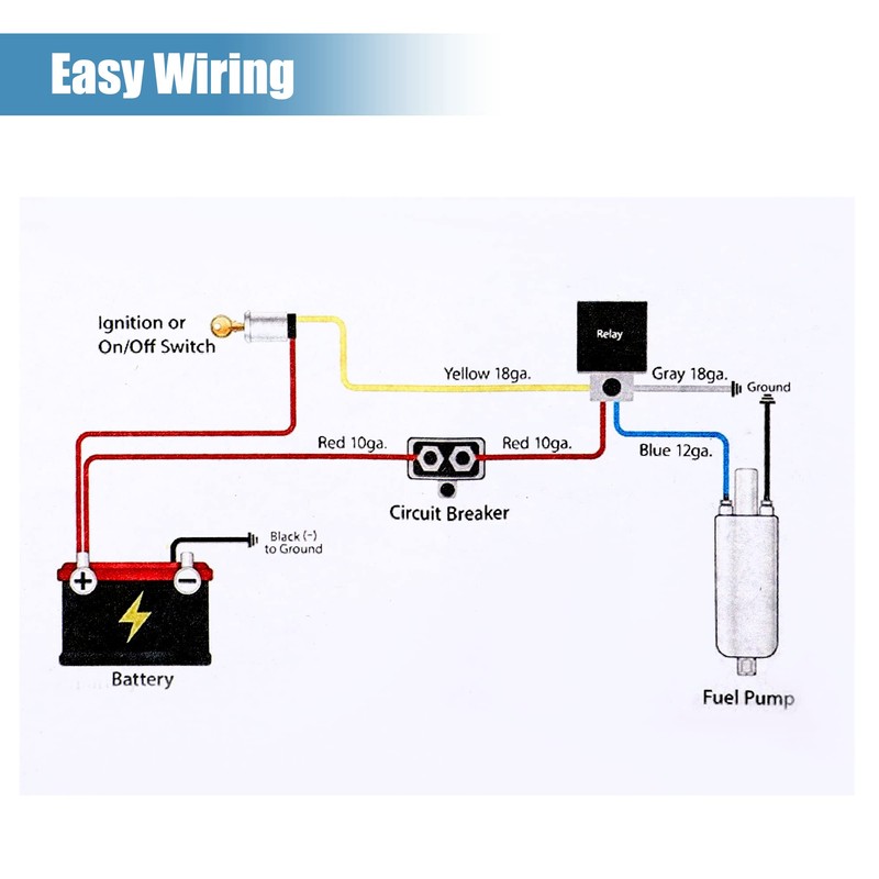 QUARKZMAN 1 Set Electric Fuel Pump Relay Fuel Pump Wiring