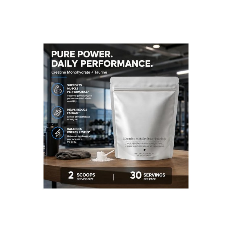 JIASHA Creatine and Taurine Powder for Enhanced Performance