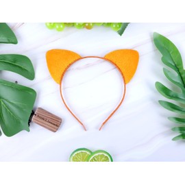 Bonnie Z. Leonardo Furry Orange Cat Ears Headband-CA