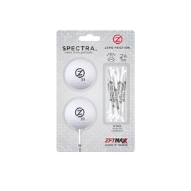 Zero Friction Spectra 2 Ball/Tee Pack, White