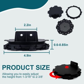 12 PCS Adjustable Plastic Floor Wood Floor Stone Floor Support Lift, Deck Support Floor Raise, Deck Foundation Base Support,Suitable for Floor Bases in terraces,growhouse Outdoor