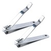 Elvia Round Clipper Nail Toenail Clippers, Silver, 2 Pieces / 엘비아 라운드 클리퍼 손톱 발톱깎이, 실버, 2개