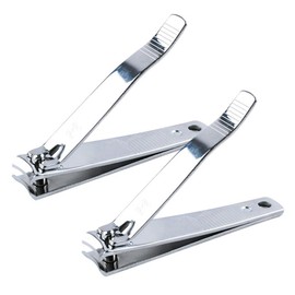 Elvia Round Clipper Nail Toenail Clippers, Silver, 2 Pieces / 엘비아 라운드 클리퍼 손톱 발톱깎이, 실버, 2개