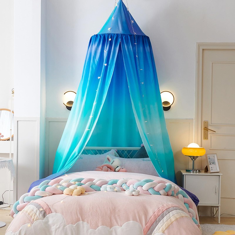 Bed Canopy for Kids, Printed Hanging Canopy for Baby Brib