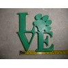 AJT LOVE WORD WITH PAW PRINT TABLE SHELF HOME OR