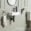 Small Wall Mount Vessel Sink, QISHKA 14.4" x 7" Ceramic