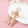 Apausvcm Initial Letter Keychain, Cute Resin Initial Decor with White