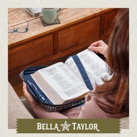 Bella Taylor Quilted Bible Cover for Women - Large Study Bible Case - Columbus