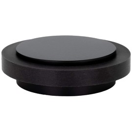 EVI Herrajes Adhesive Door Stop, Black Lacquered Stainless Steel, Modern Design, 12 x 35 mm, 1 Piece