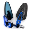 7/8'' Motorcycle End Bar Mirror 22mm Rearview Mirror Universal Motorbike