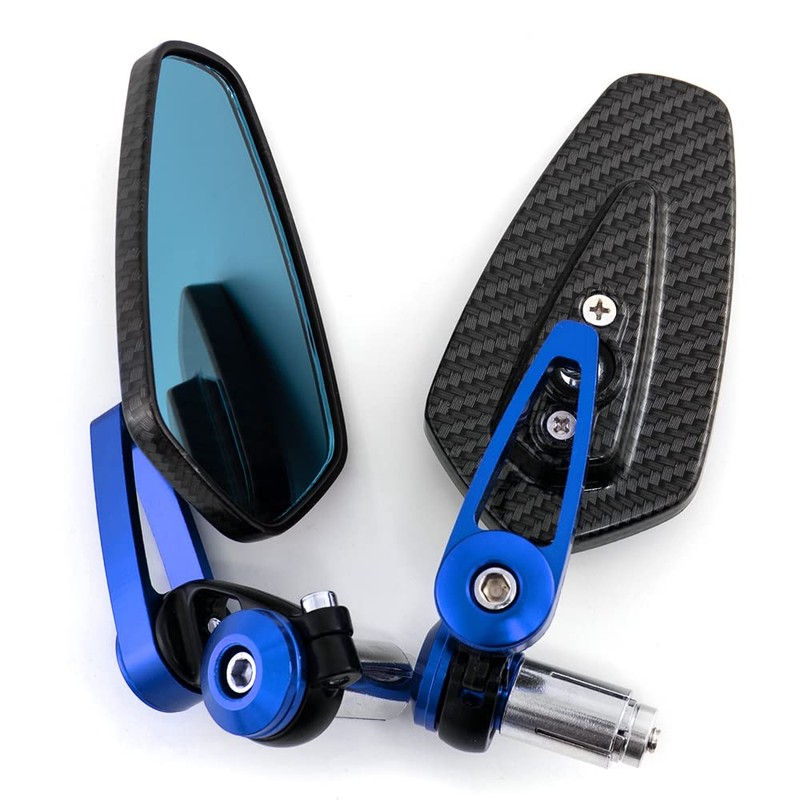 7/8'' Motorcycle End Bar Mirror 22mm Rearview Mirror Universal Motorbike
