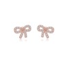 SLUYNZ 925 Sterling Silver CZ Bow Stud Earrings for Women