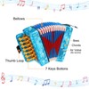 sourcing map Accordion, 10 Keys Bass Button Accordion Mini Musical