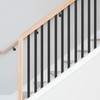 HZIU Deck Balusters 38'' Straight Baluster, Black Metal Deck Spindle