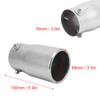 Exhaust Tailpipe, 76 x 89 mm, Automotive Exhaust Tailpipe, Stainless