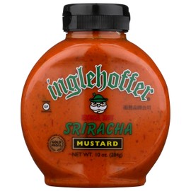 Inglehoffer Extra Hot Sriracha Mustard, 10 oz Squeeze Bottle