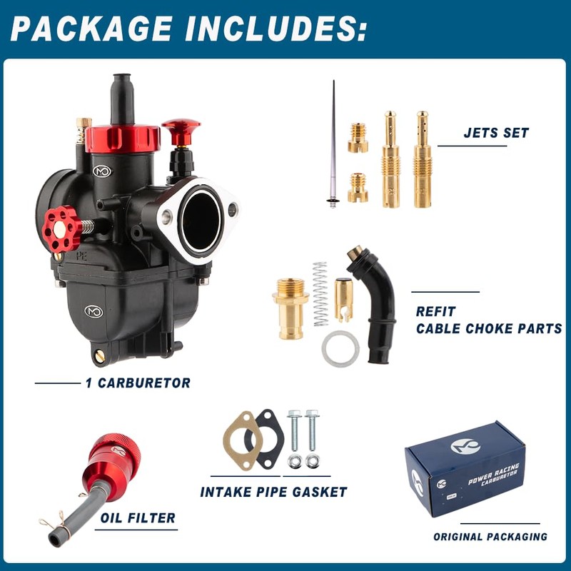 PE26 Carburetor 26mm Carb with Carb jets for 150cc to