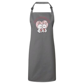 Fabulous Premium Kitchen Apron Just Married Newlywed Anniversary Celebration Gift Ideas Couple Marriage Love Wedding, gray