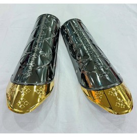 THOR INSTRUMENTS Medieval Stainless Steel Vintage style Black & Gold Leg Guard Armor Costume Stainless steel Gift for Men/Women costume