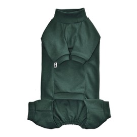 Sphynx Cat Four Leg Warm Fleece Pajamas Elastic Pet Clothes for Hairless Cats Surgery Recovery Suit for Sphynx, Devon, Cornish (Green, M+ (7-8.6 lbs))