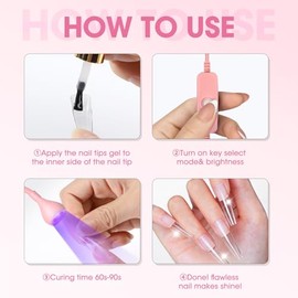 Krofaue Mini lámpara de uñas UV para uñas de gel, luz LED curadora con cuello de cisne flexible y abrazadera, lámpara de manicura portátil para manicu