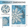 Hzppyz Hello Winter Snowflakes Garden Flag Double Sided, Blue Snow