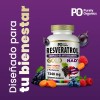 Resveratrol con NAD Antioxidante Frmula mejorada con Vitamina C, Polifenoles,