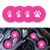 Piburth 4 Pack Car Cup Holder Coasters, Dog Paw Insert