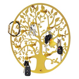 ZULONG Key Hooks, 12" Car Sunglasses Key Holder Wall Mount, Home Decorative Rack Hanging Hanger Organizer Stand for Entryway Front Hallway Apartment Bedroom Modern Decor House Essential (12" Gold)