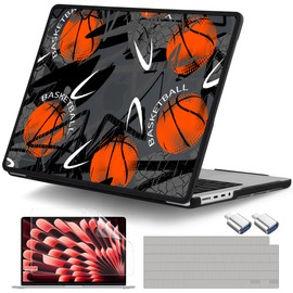 DONGKE for MacBook Air 13.6 inch Case M4 M3 M2 2025-2022 Model A3240 A3113 A2681, Anti-Cracking & Anti-Fingerprint Plastic Hard Shell Cover with Soft Rubber Bumper for Teens, New York Words