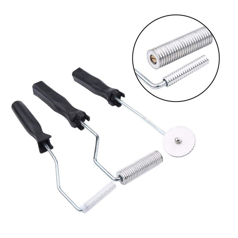3 Pieces Fibreglass Roller Tool Kit, Laminating Roller Set, Aluminium