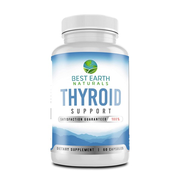 Best Earth Naturals Thyroid Support Supplement for Women and Men 30 Day Supply (60 Capsules)