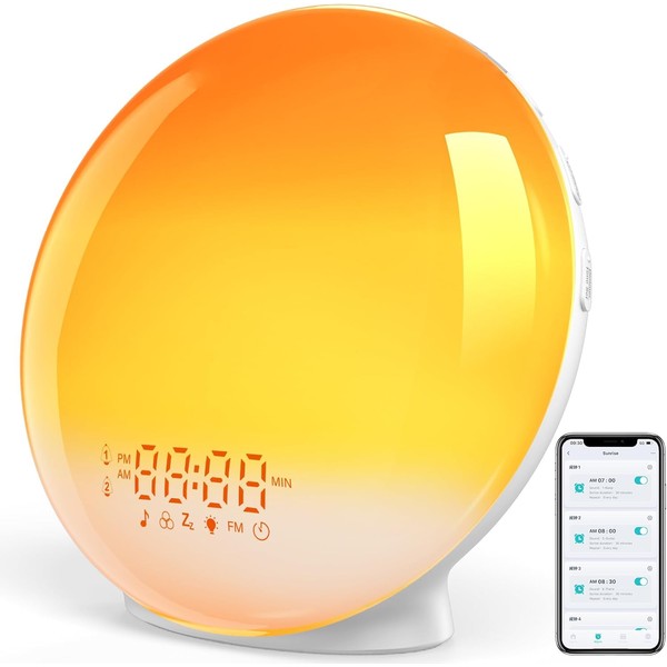 Sunrise Alarm Clock Wake Up Light with App Control, Smart