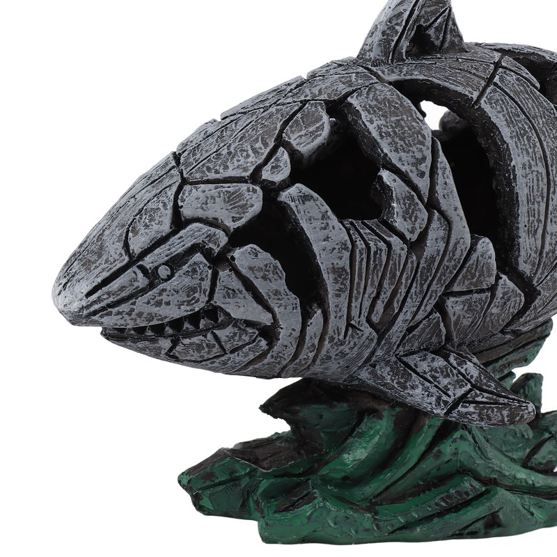 Shark Sculpture Hollowed Waterproof Resin Durable 7.3in Long 4.5in Wide